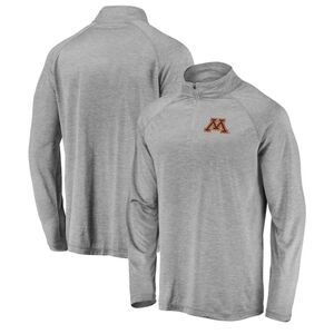 Minnesota Golden Gophers Fanatics Striated Raglan Lightweight Quarter-Zip Top